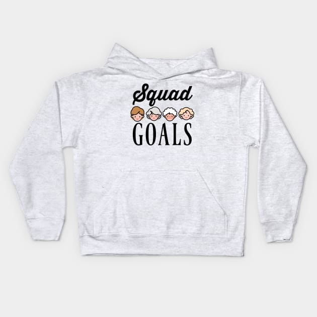 Squad Goals Kids Hoodie by hbwdesigns